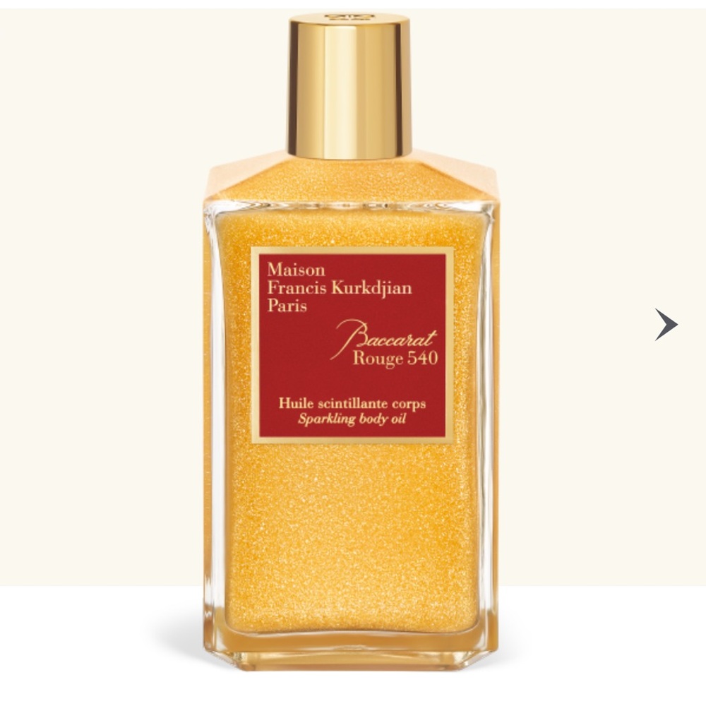 Baccarat rouge 540 sparkling body oil